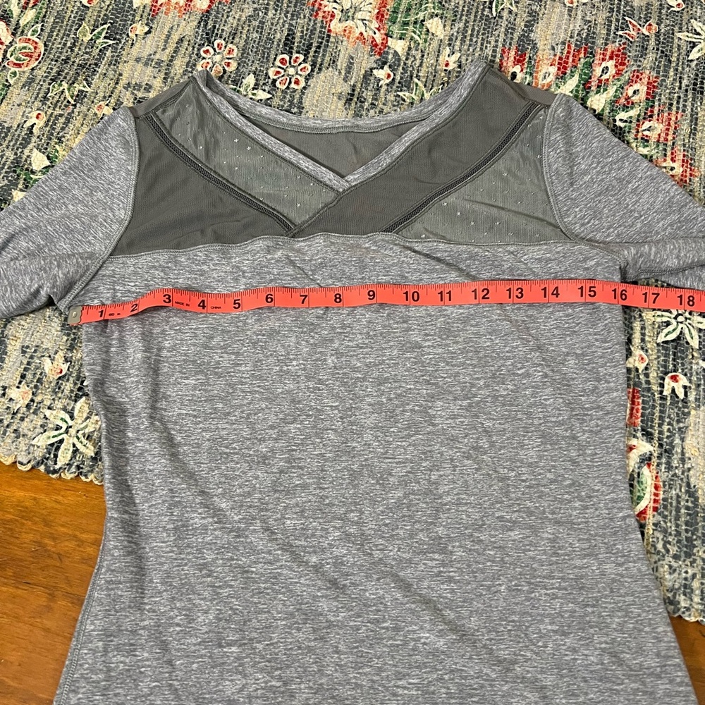 LULULEMON Just Breathe Long Sleeve in Heathered Slate Grey - Picture 7 of 8